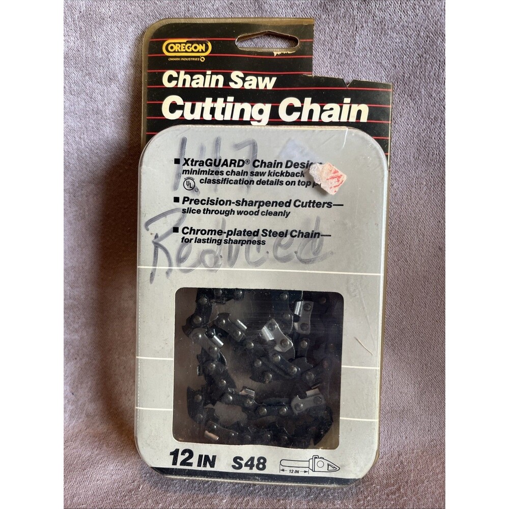 VTG Oregon Chainsaw Blade S48 12” Cutting Chain Sears USA Box Cut Used Once